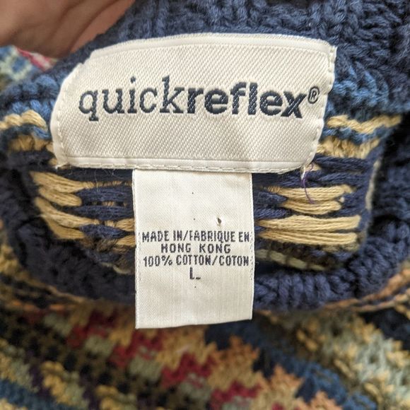 Vintage fisherman's knit cotton sweater  grandpa sweater - Picture 6 of 10